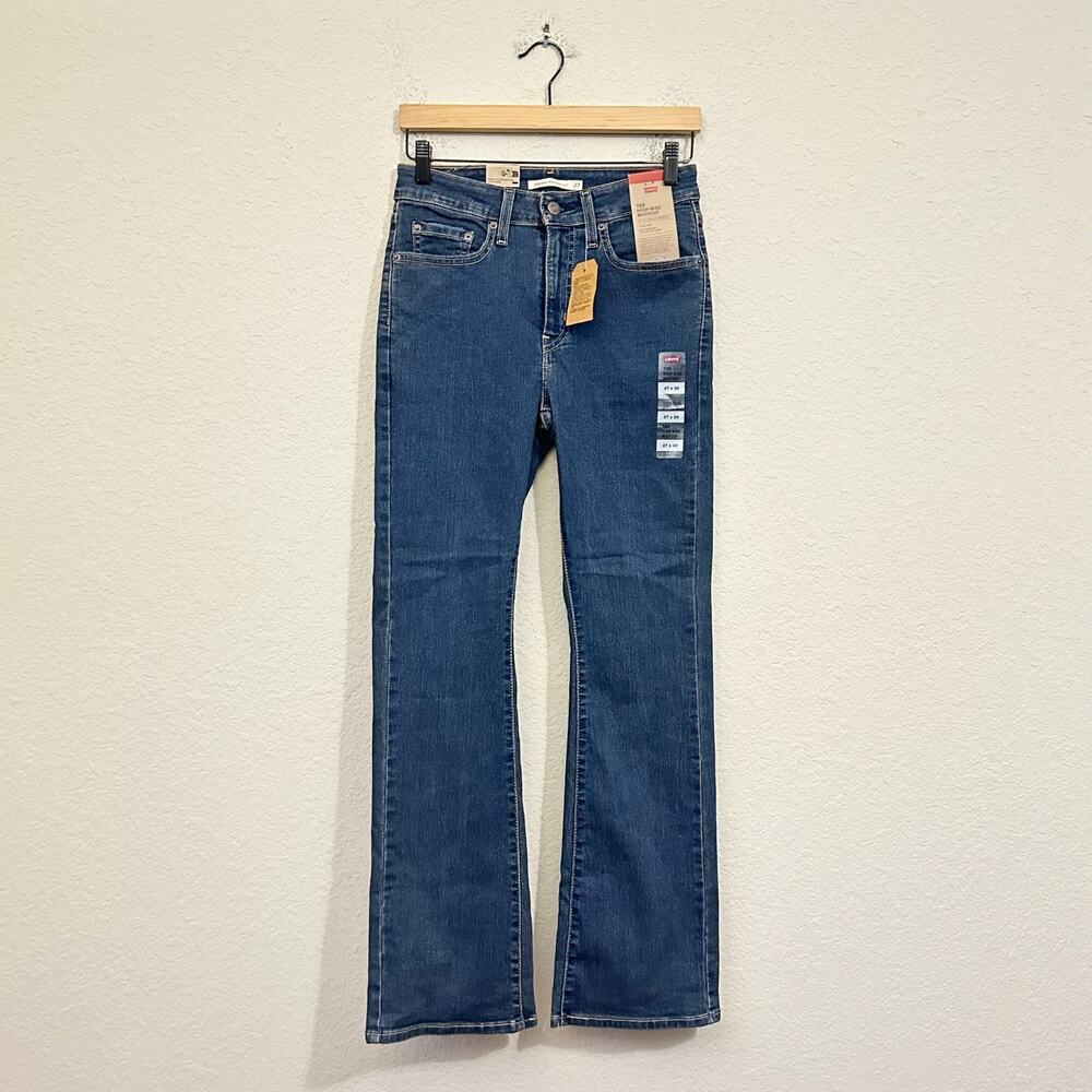 LEVI'S 725 High Rise Bootcut Jeans Blue Stretch Denim Western NWT